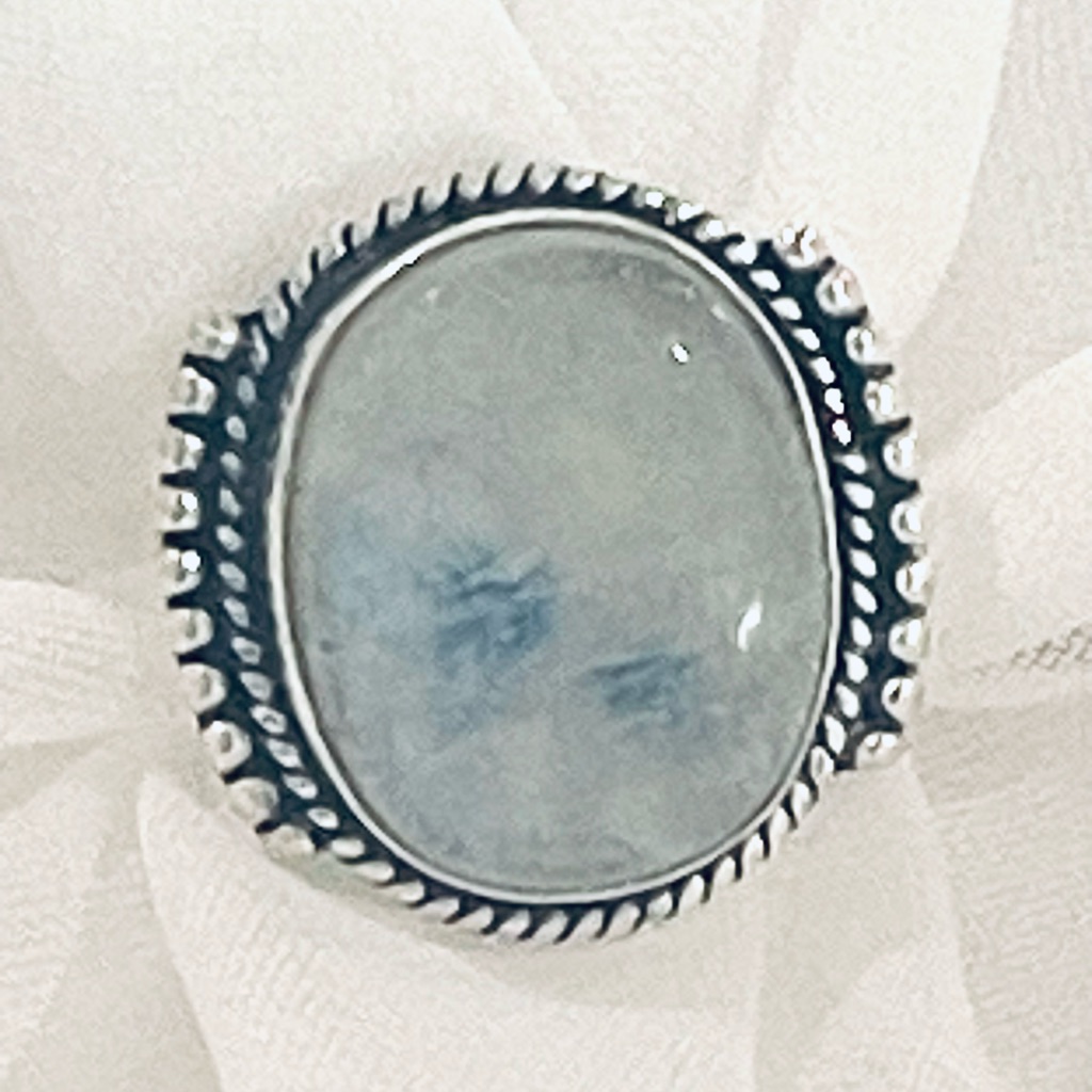 Rainbow Moonstone Natural Gemstone Solid Sterling Ring